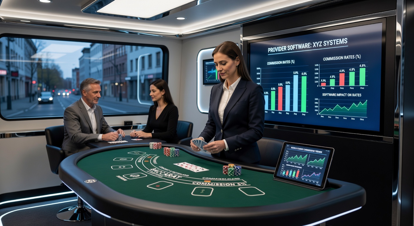 Mobile Baccarat-Schnittstelle mit Provisionsanzeige in regulierter deutscher App