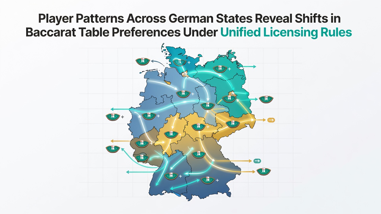 Analyse von Spieleraktivitäten an Baccarat-Tischen in verschiedenen deutschen Regionen